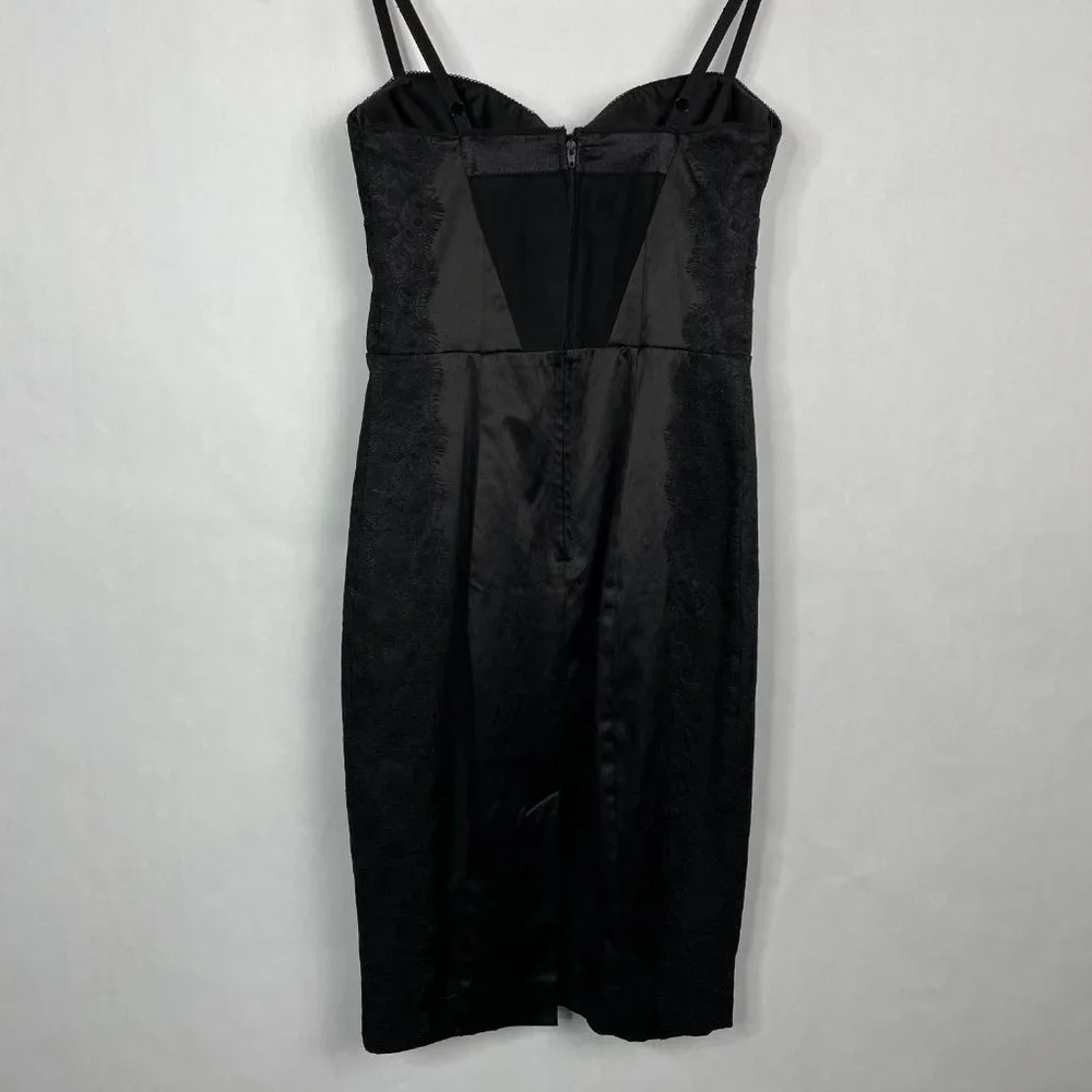 Guess Lexy Dress Sweetheart Neckline Satin Lace Trim Bodycon Sexy Dress 5 - Picture 12 of 15